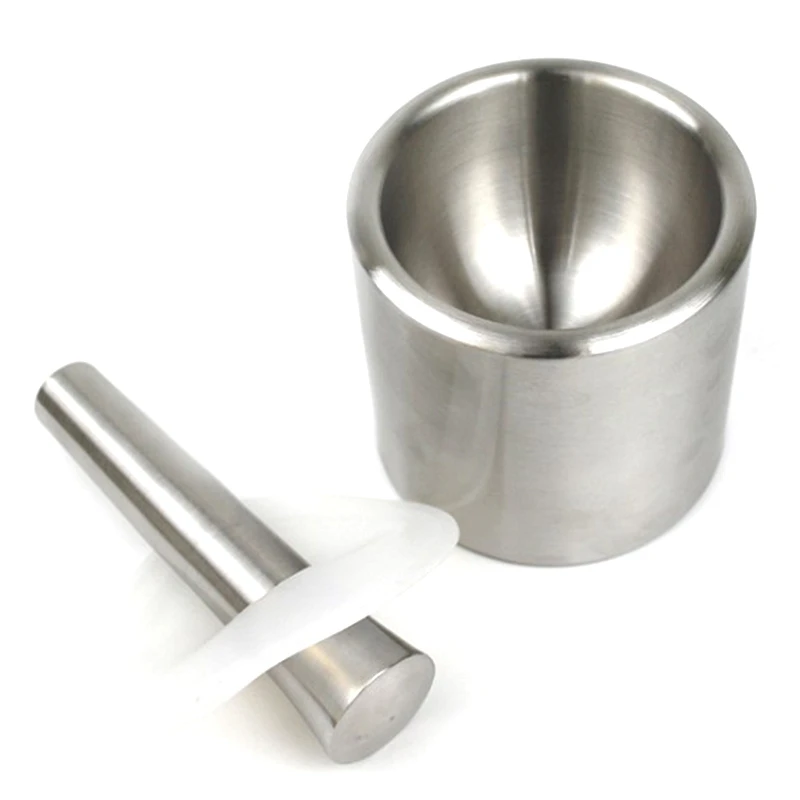 

Stainless Steel Garlic Press Grinder Mortar Pestle Pedestal Bowl Kitchen Garlic Pepper Grinder Mill Pugging Pot