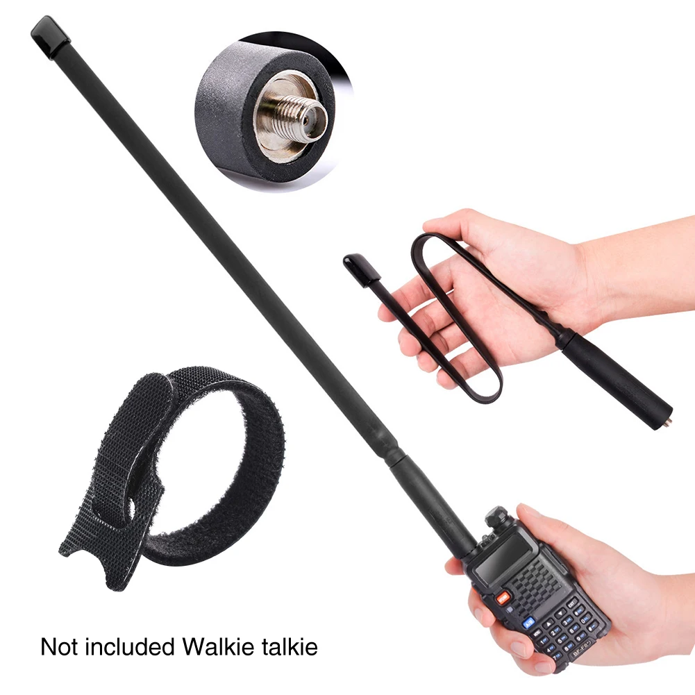 

Flexible 150/440MHz Walkie Talkie Foldable Dual Band Radio Antenna SMA Female Extend Outdoor Signal Boost For Baofeng UV-5R/82