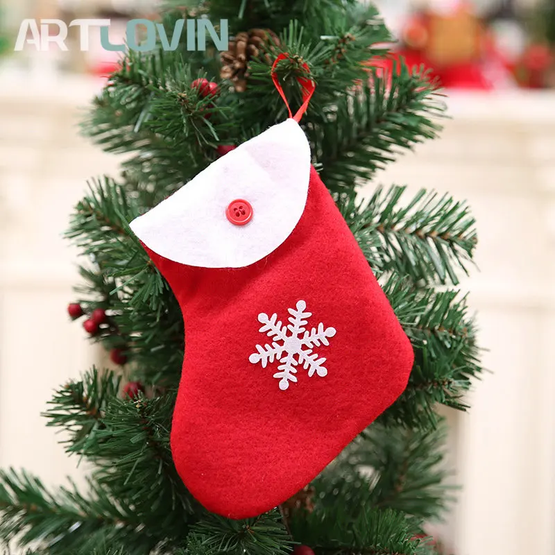 

Christmas Pendant Ornaments Socks Candy Gift Bag Christmas Stockings Decoration
