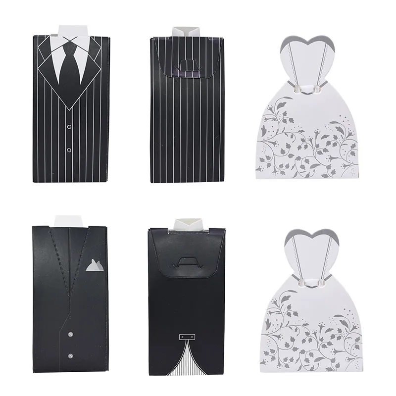 10cm Bride Groom Boxes Paper Wedding Gift Box