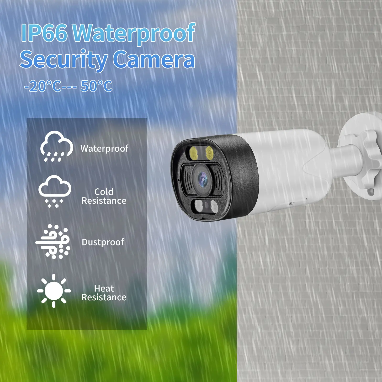 Gadinan 8MP 5MP IP Bullet Camera AI Motion Detection Two Way Audio Outdoor Waterproof Video Surveillance Home Security Camera outdoor use surveillance cameras