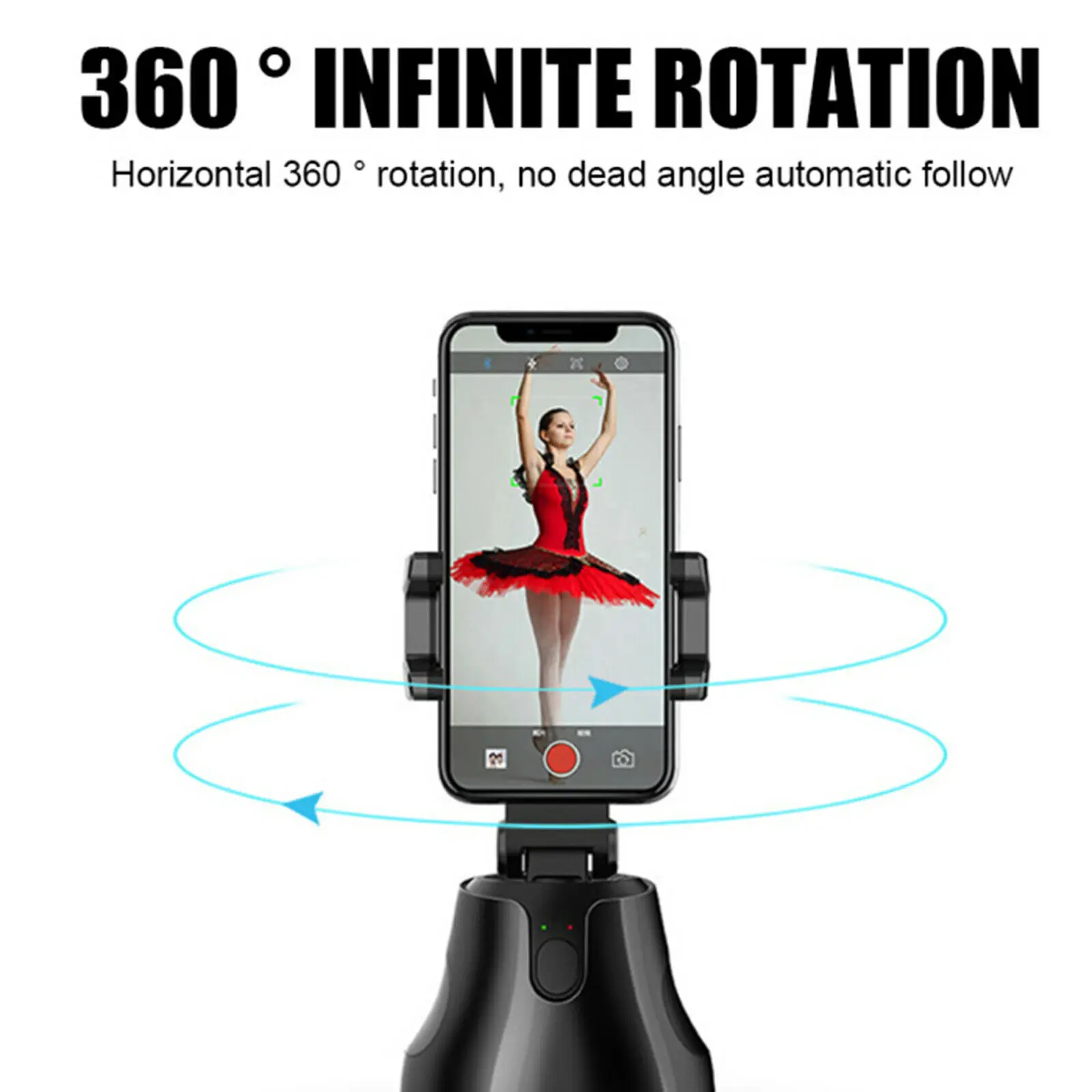 Objeto de Rastreamento Apai Genie Titular Selfie Vara Auto Face Rastreamento al Composição Vlog Gravação Vídeo Telefone 360 °
