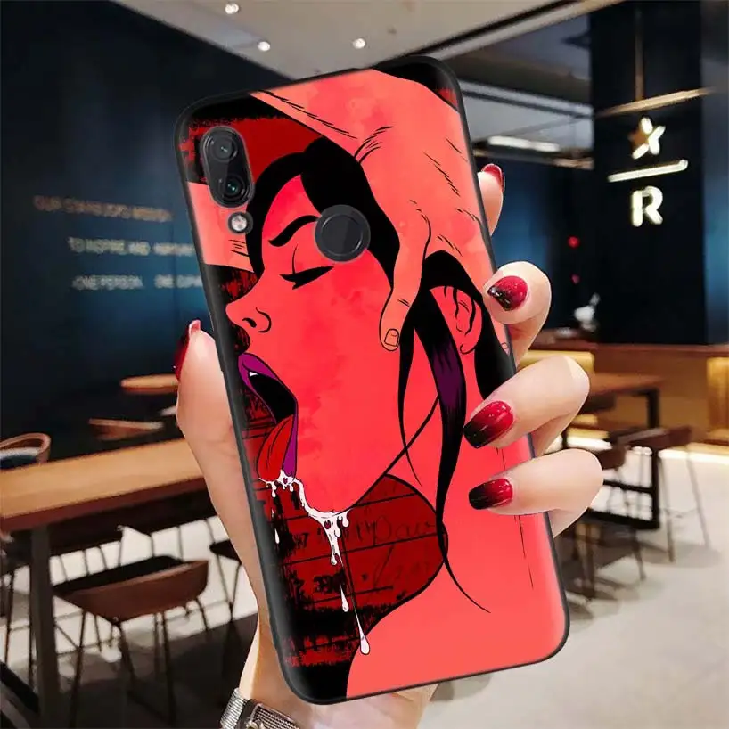 Сексуальная горячая девушка летний Swag арт черный чехол для Xiao mi Red mi Note 8 7 7S 7A 6 S2 GO K20 Pro+ 6A mi 6X 5X A1 CC 9 8 мягкий чехол для телефона