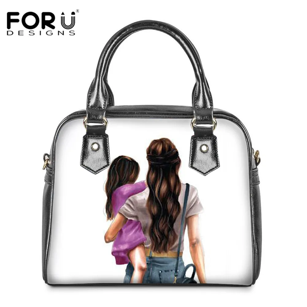 FOURDESIGNS, супер мама и ребенок, дизайнерская женская сумка-тоут, женская сумка на плечо, кожаная повседневная роскошная сумка-мессенджер, Bolso Mujer - Цвет: HMA585DL