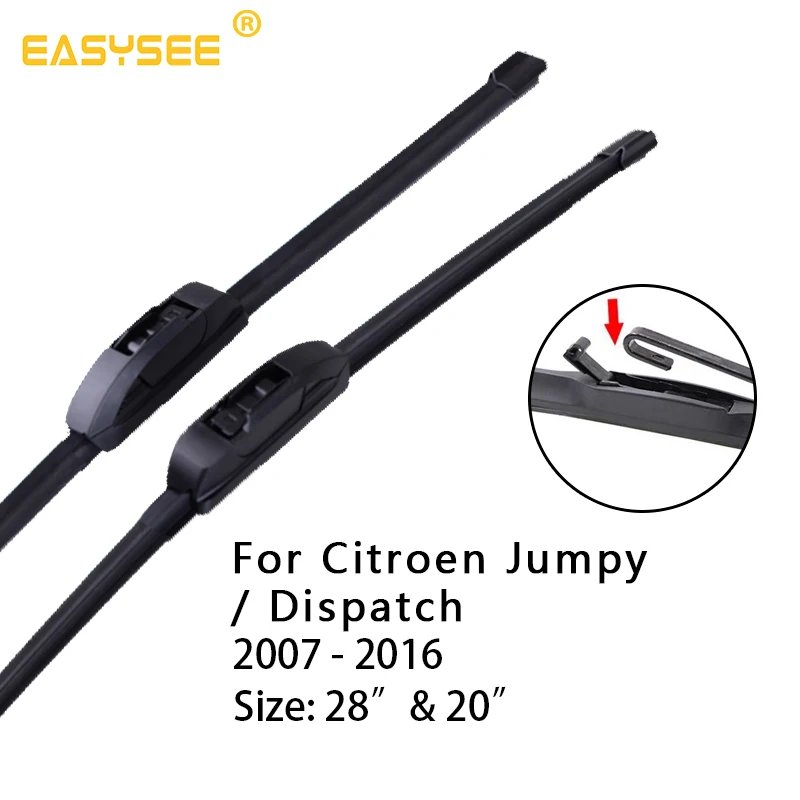 2007-2016 Windscreen Windshield Wiper Blades for Citroen Jumpy / Dispatch Fit Hook Arm / Bayonet Arm Car Model Year From 1995 to - Цвет: 2007-2016