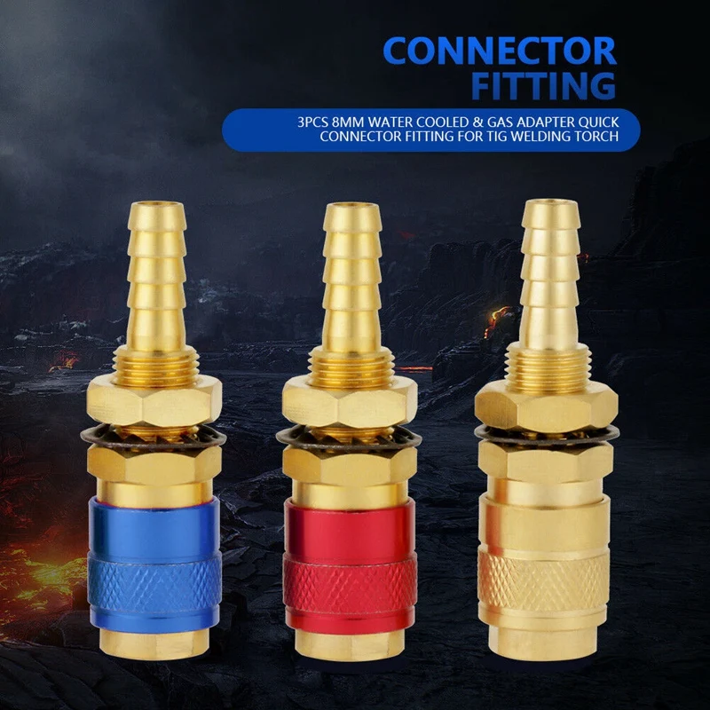 Топ 3 шт. охлаждаемый адаптер для воды Быстрый разъем для TIG сварочный фонарь