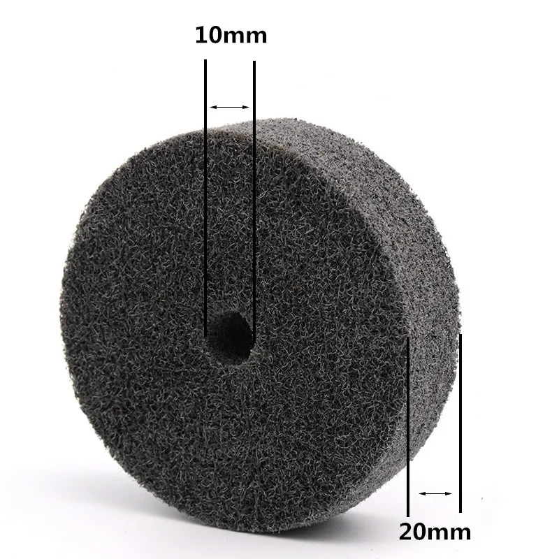 1 Pcs 75*20*10mm nylon Fiber polishing wheel Non-woven Polishing Wheel Metal Surface Finishing Woodworking polish tools 3