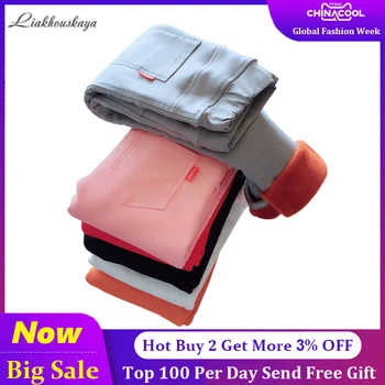 

Winter Leggings For Girls 2019 Fashion Children Plus Velvet Pants Thicken Warm Long Trousers For Kids Baby Skinny Pencil Pants