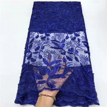 

Sequined Style African High Quality Net Wedding Lace Fabric 3d New Nigeria Sequins Guipure Tulle Sewing Evening Dress Material