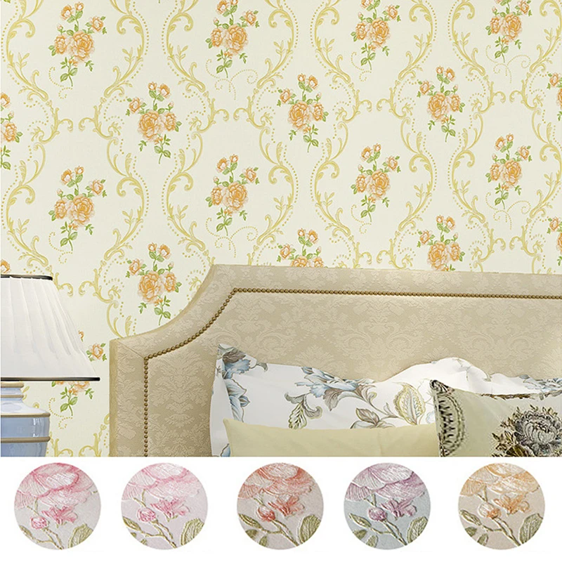 

Romantic Garden 3D Precision Craft Non-woven Wallpaper Warm Living Room Girl Bedroom TV Background Wall Wallpaper for Kitchen