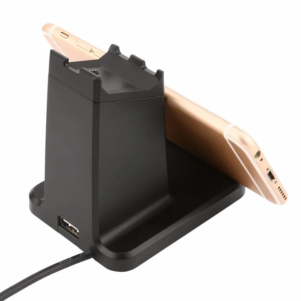 2 в 1 USB 2,0 зарядная подставка Док-станция зарядное устройство кабель адаптер для Fitbit ионной Браслет Smartwatch планшеты держатель телефона