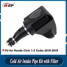 Kit de tubo de admissão de ar frio com filtro, para honda civic 1.5 turbo 2006-2012, supercarregador, indução, modificação do carro