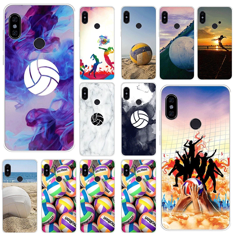 Mobile Phone Case For Xiaomi Redmi Note 8 6 7 5 Pro 4 4X 5A Cover Volleyball TPU Shell | Мобильные телефоны и аксессуары
