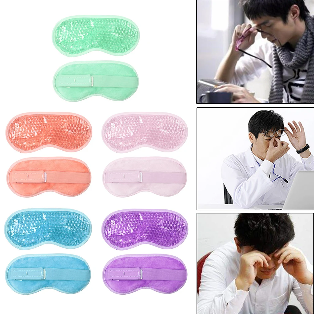 Reusable PVC Gel Beads Eye Mask Flexible Soothing Relaxing Sleeping Mask Ice Goggles for Hot Cold Therapy 5