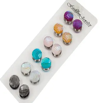 

12 Pcs/set Magnet Muslim Jewelry Women Yarn Scarf Accessories Shawl Buckle Dual-use Brooch Hair Accessories