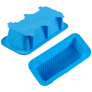 

10 Inch Rectangular Food Grade Silicone Bread Loaf Cake Mold Non-Stick Baking Cake Pan with Handle Grips for Kitchen