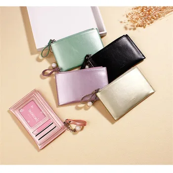 

FIRMRANCH2020 new Korean version of multifunctional mini pearlescent laser creative coin purse lady card bag