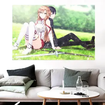 

[Self-Adhesive] 3D Sword Art Online 214 Japan Anime Wall Stickers Mural Decal Wall Murals AJ WALLPAPER Belly