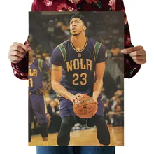 [H042] НБА тяжелые брови Brother Ностальгический ретро плакат из крафт-бумаги экран для помещений кафе декоративная живопись