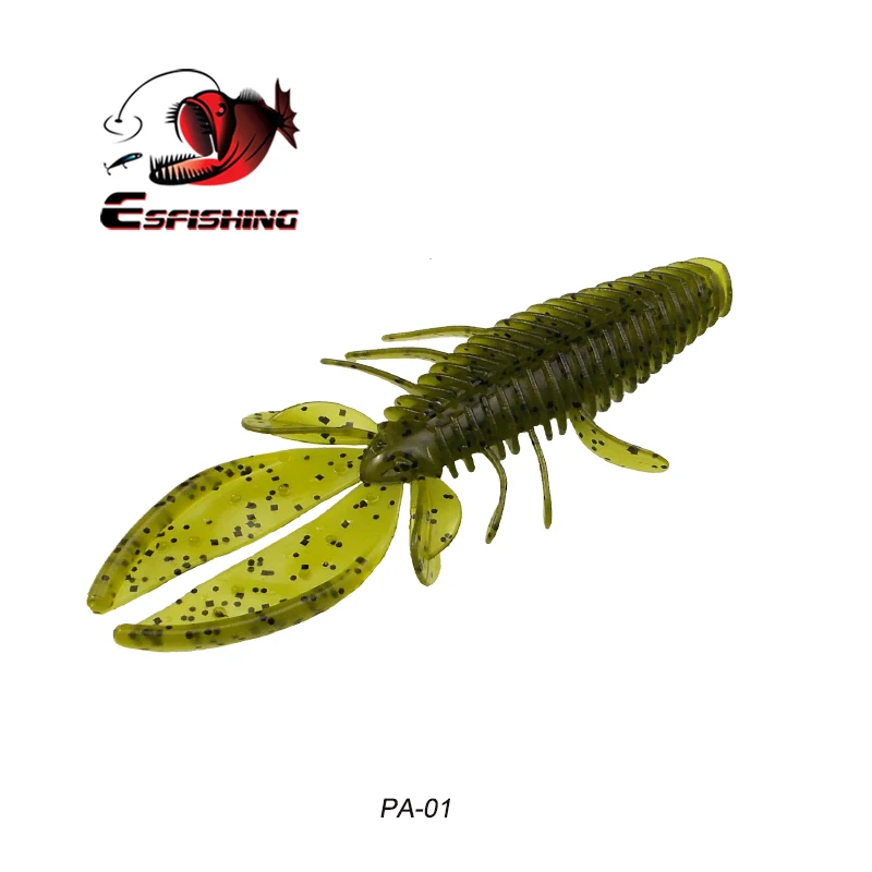 ESFISHING рыболовные приманки геймбер Craw 6 шт. 100 мм Мягкая приманка для ловли карпа