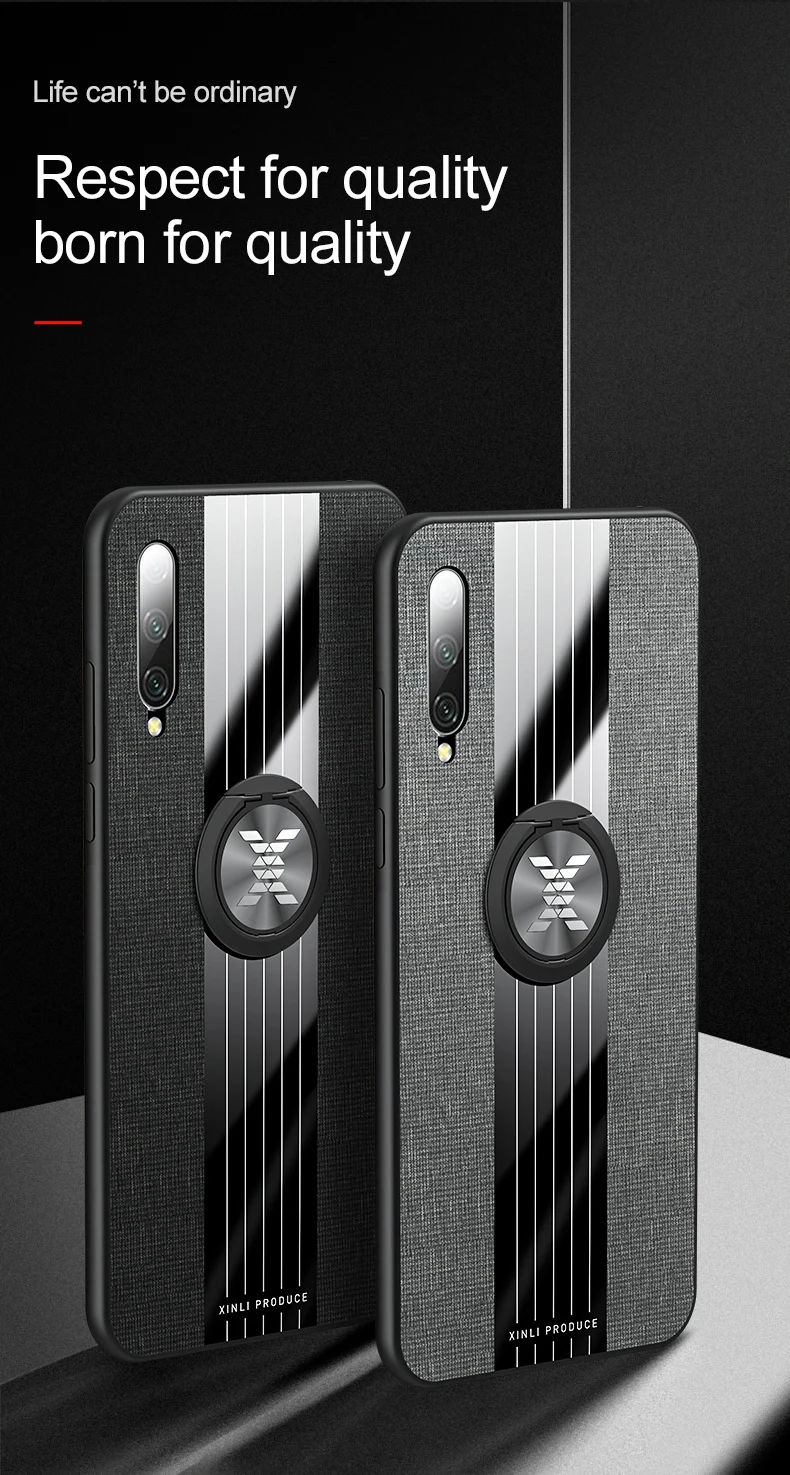 Тканевый глянцевый чехол для телефона для Xiaomi mi 9 8 Lite 9t Pro CC9 CC9E A3 A2 Red mi Note 8 7 5 K20 Pro 7A чехол с магнитным кольцом-держателем