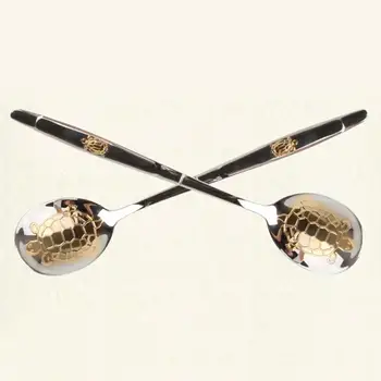 

Gold-plated cormorant turtle stainless steel spoon high quality spoon tableware spoon Kitchen bar supplies