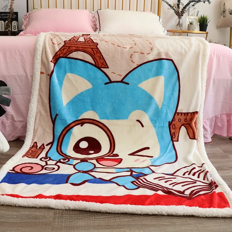 100x140 disney минни Двухслойное утолщенное детское одеяло с рисунком Микки, дышащее одеяло для мальчиков и девочек, детское одеяло с рисунком