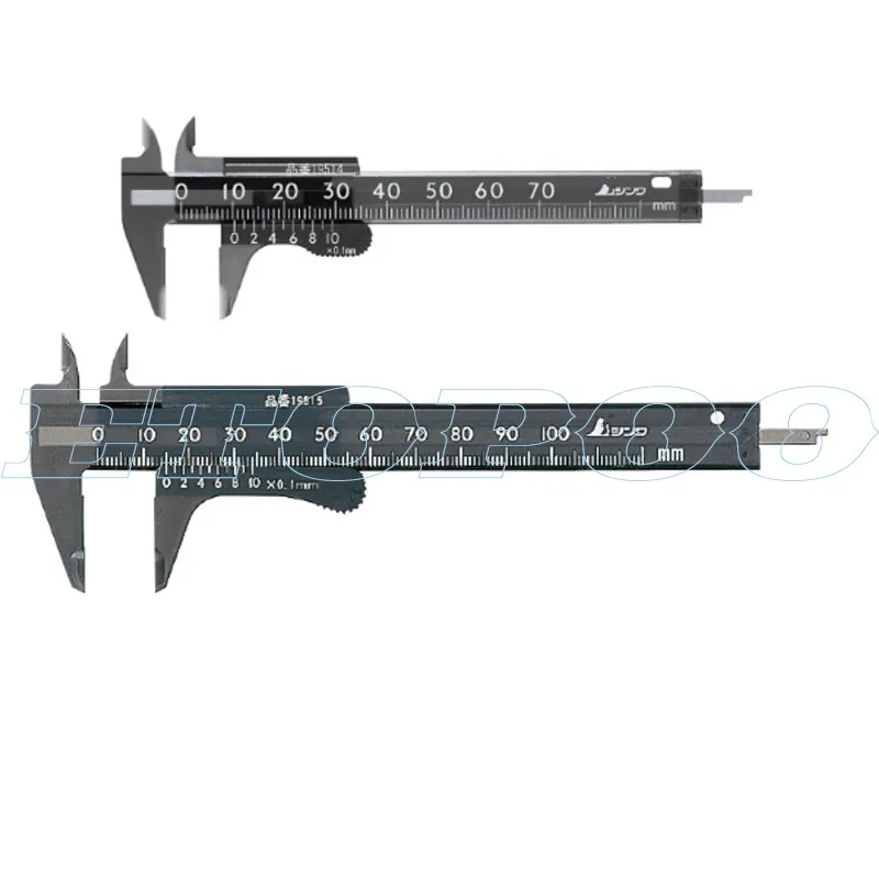 Высокоточный Пластиковый штангенциркуль 0-70 мм/0-100 мм из нержавеющей стали, скользящий штангенциркуль, измерительные инструменты для резьбы по дереву