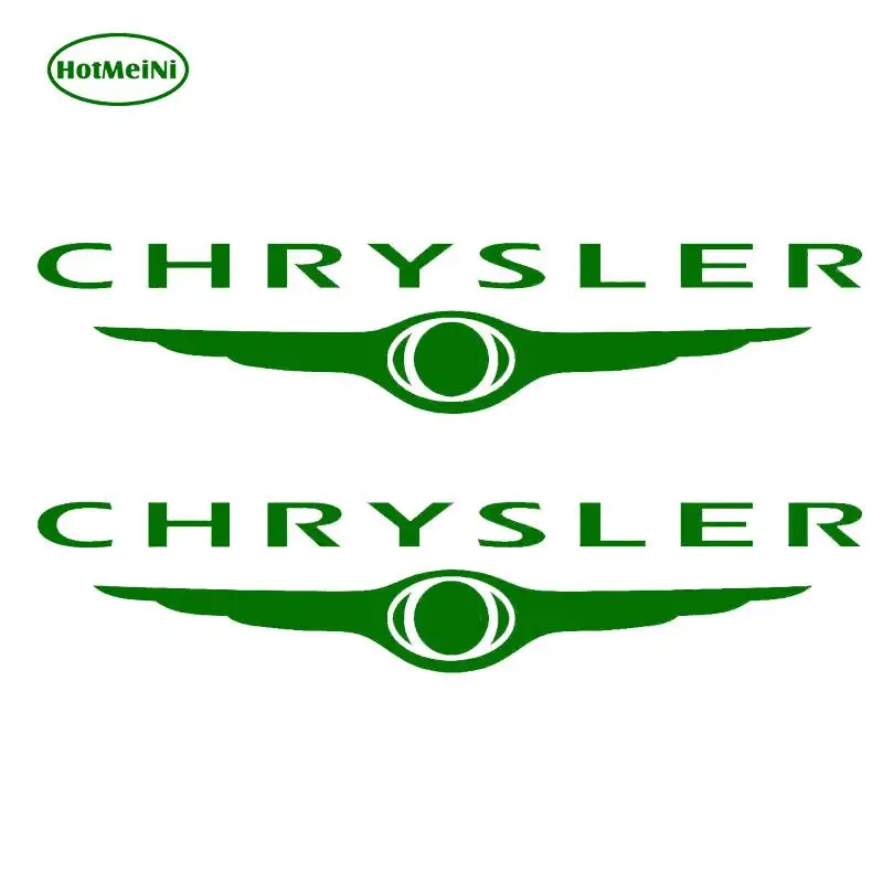 HotMeiNi 13*2,5 см набор из 2 виниловых автомобильных стикеров s логотип Chrysler стикер винил JDM наклейка для автомобиля аксессуары для укладки водонепроницаемый Декор - Название цвета: Green