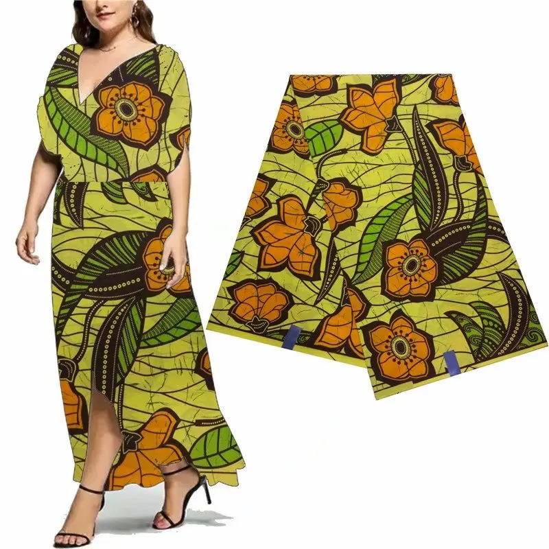 

Hot sales 100 % cotton wax prints material 6 yards 2019 african fabric java wax printing fabrics for fashion clothes!DF-4515