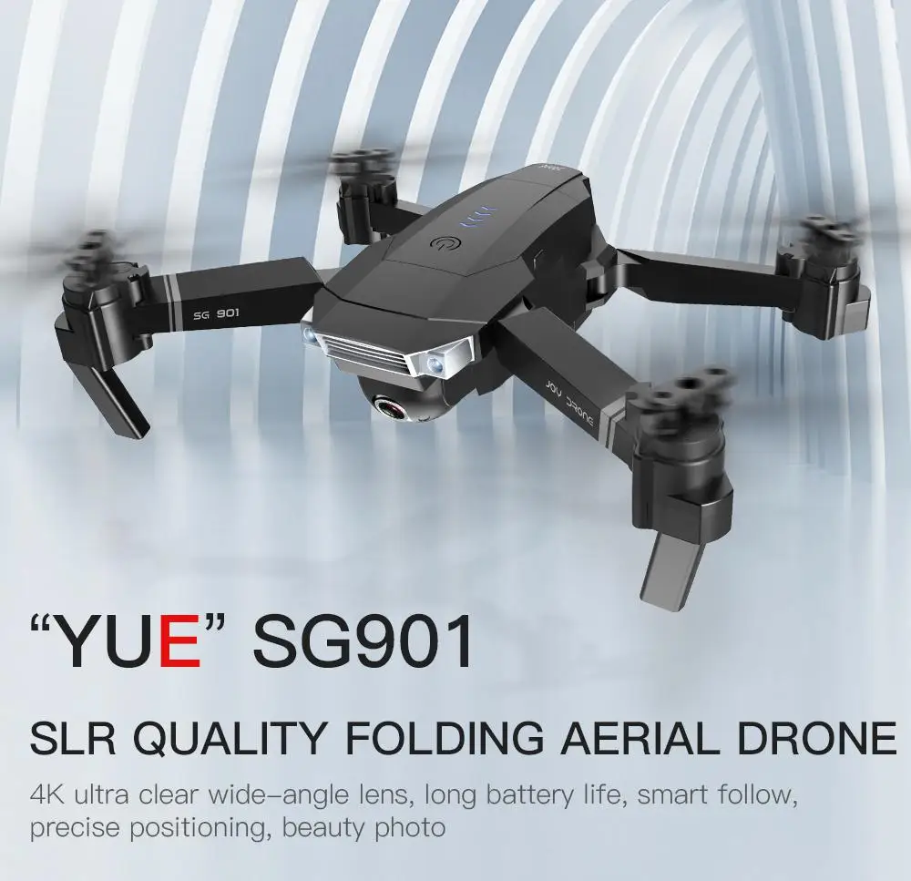 RCtown SG901 1080P 2,4G WiFi складной RC Квадрокоптер с регулируемой широкоугольной камерой оптическое позиционирование потока RTF