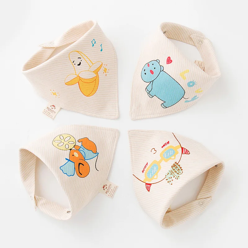 

Bibs Pure Cotton BABY'S Triangular Hood Newborns Baby Triangular Baby Bibs Children Bib Pure Cotton Autumn And Winter Double Lay