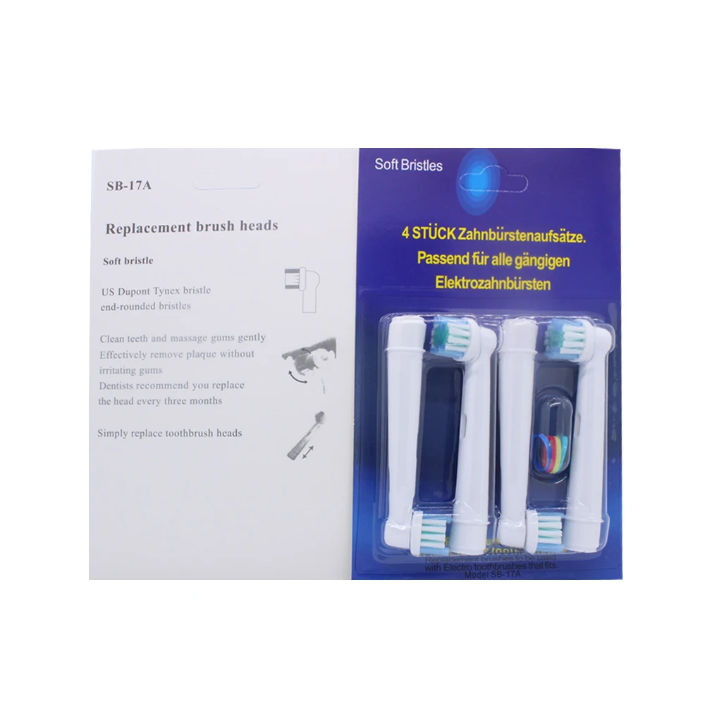 4pcs Replacement Brush Heads For Oral B Rotation Type Electric Toothbrush Replacement heads/ Pro Health/Triumph/ Advance Power