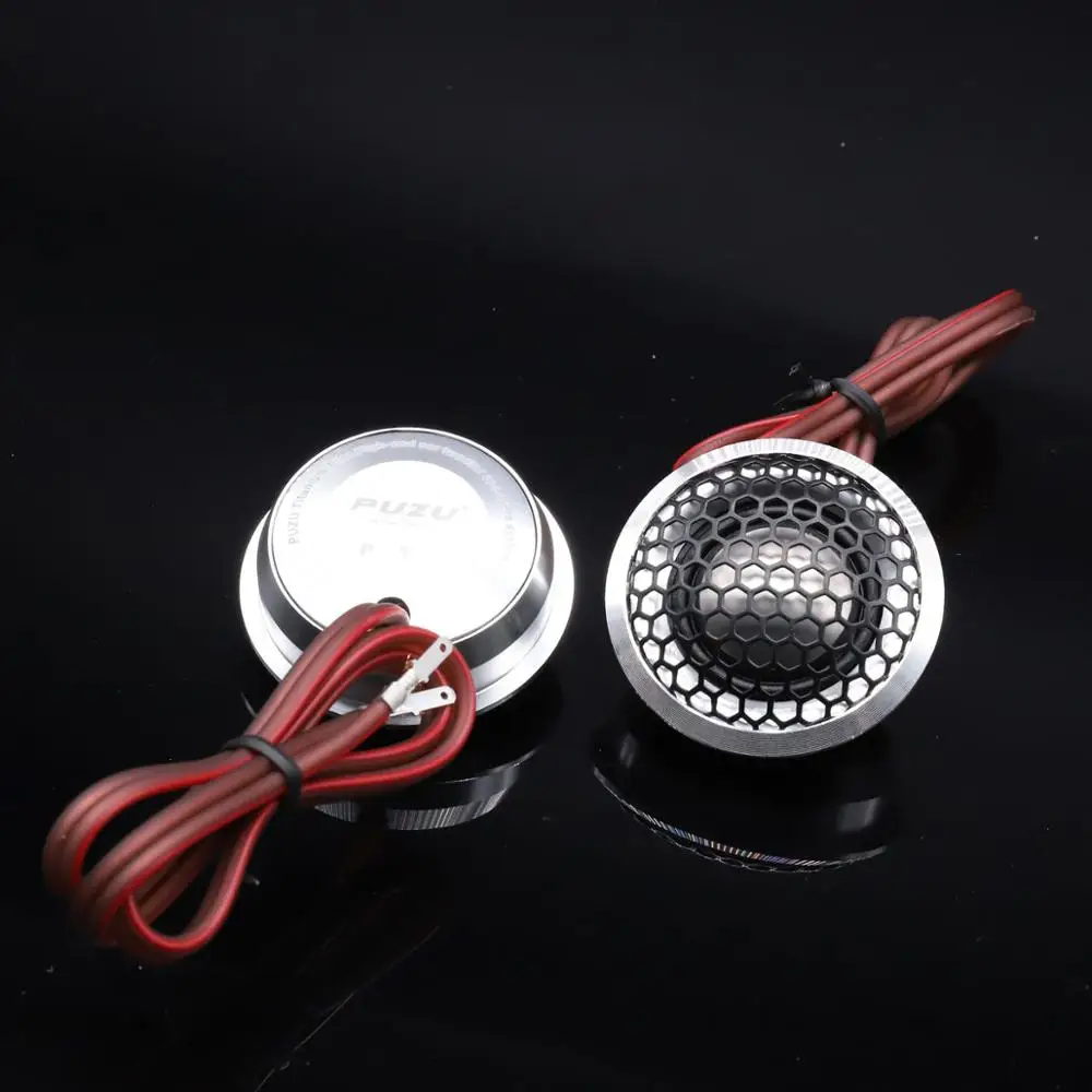 PUZU Titanium film car tweeter speakers 25mm voice coil MAX.POWER 120W output power High resolution sound quality car audio dome tweeter speakers