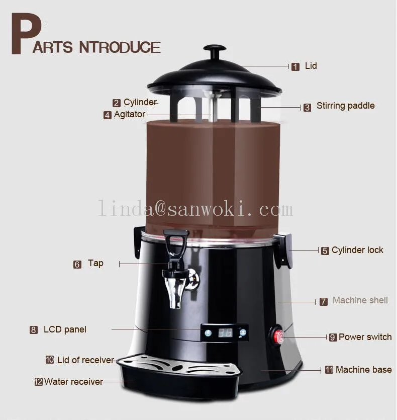 hot chocolate drink machine Hot Coffee Dispenser Machine Heat Chocolate  Insulation Stirring milk Machine juice blender machine