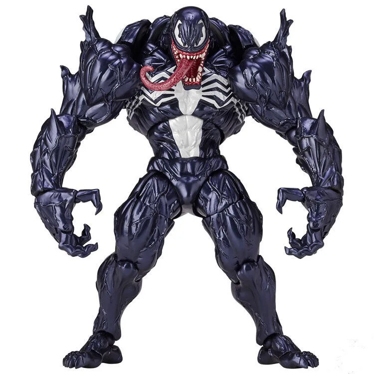 Marvel-brinquedos do Homem-aranha Figuras de Ação Presente de Aniversário Brinquedo para Crianças Revoltech Venom Modelo Bonecas Colecionáveis No.003 1 Transformador/transformador Robô