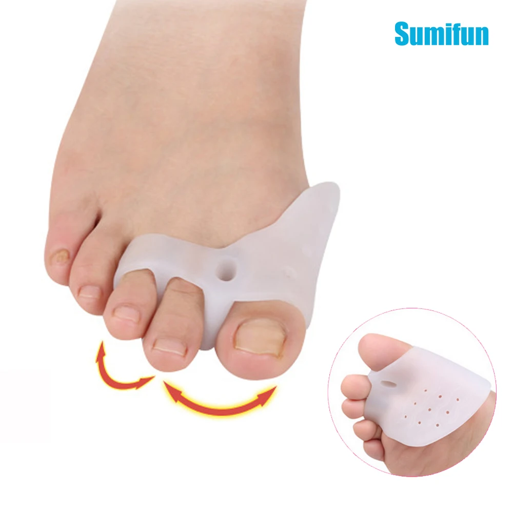 

2pcs Silicone Bicyclic Hallux Valgus Orthotics Thumb Orthopedic Braces Big Toe Bone Bunion Correct Foot Care Cool Z58401