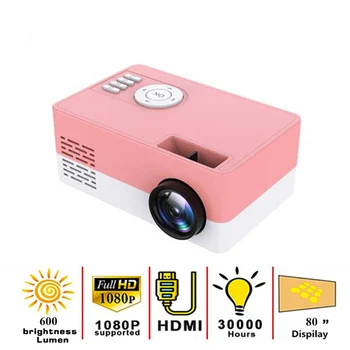 

J16 LED Mini Projector 320x240 Pixels Supports 1080P HDMI USB Audio Portable Projector Home Media Video player