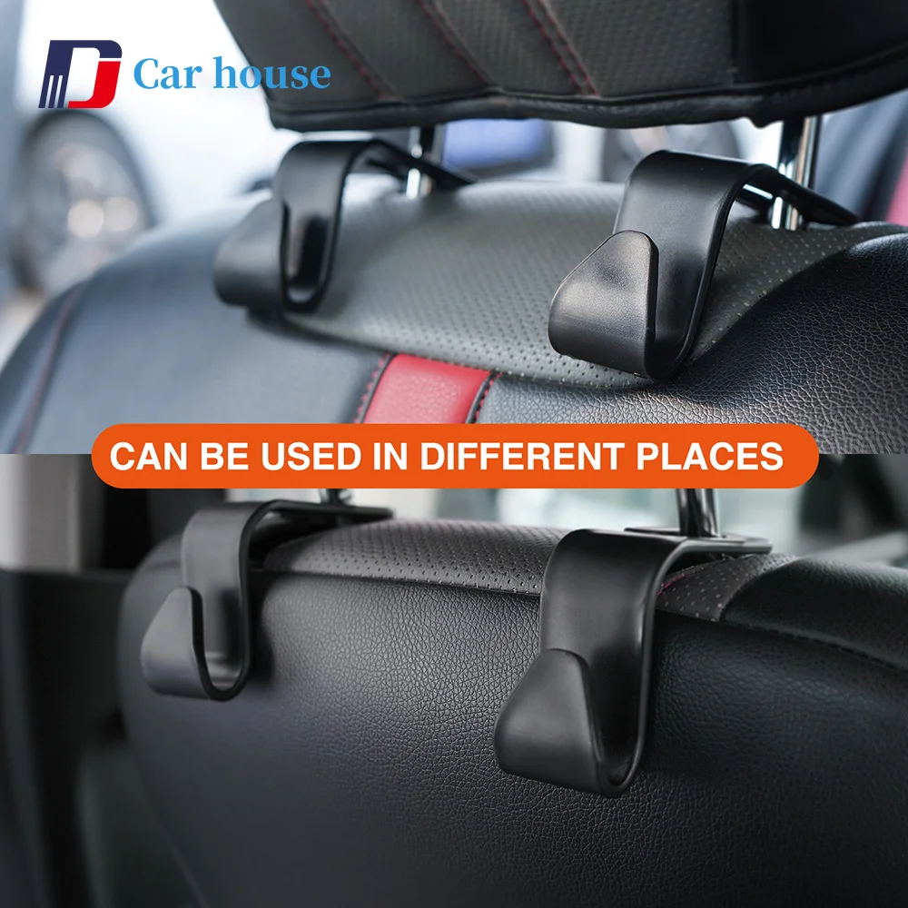 

2pcs Bearing 20kg Car Hook Seat Hook SUV Back Seat Headrest Hanger Storage Hooks For Groceries Bag Handbag Auto Products