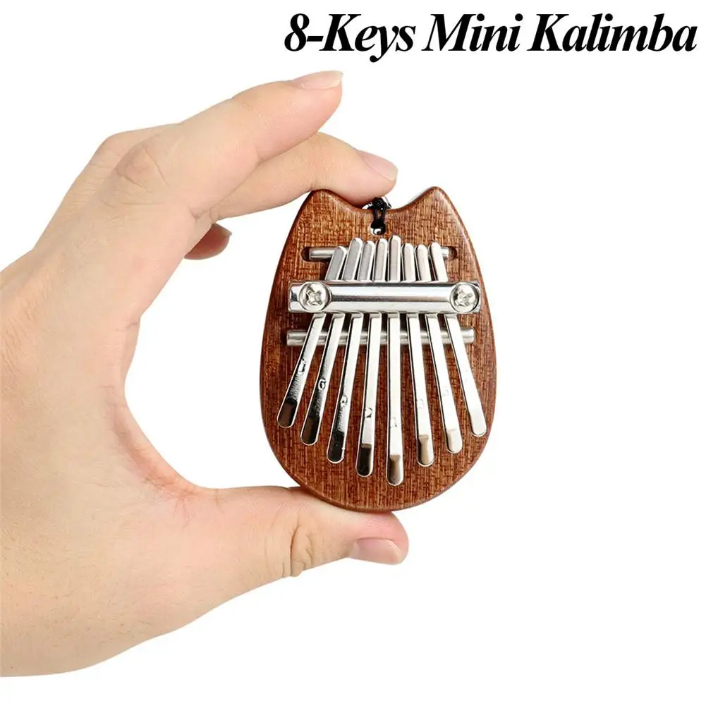 8 клавиш мини калимба большой палец фортепиано Mbira санза твердой древесины