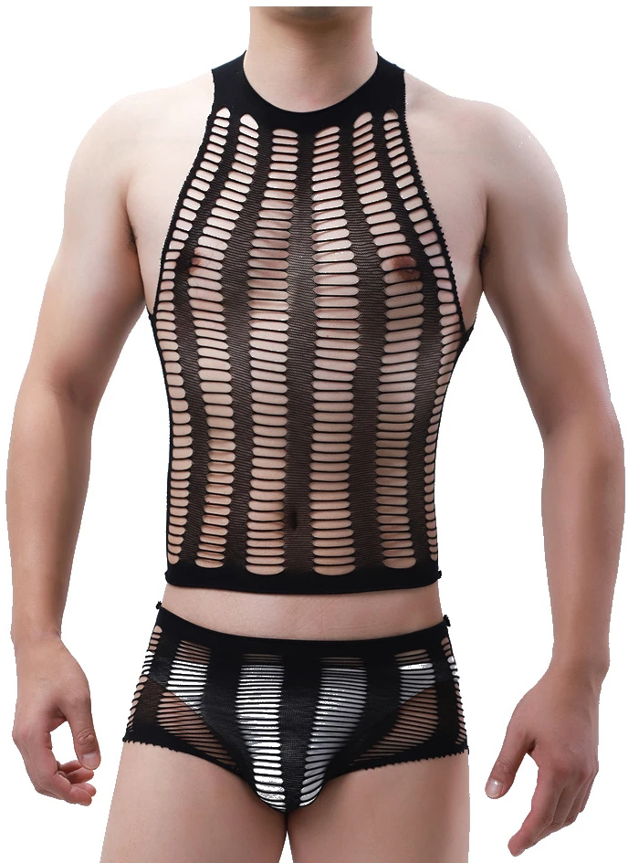 

shengrenmei Man Body Suits Men's Boyfriend Gifts Sexy Underwear Fishnet Lingerie Sissy Male Erotic Porno Nightwear Dropshipping