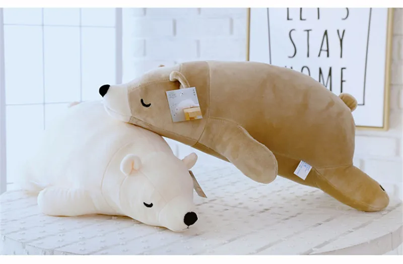 Kawaii туалетный белый медведь, плюшевая кукла, животные, плюшевые игрушки, детское супер-мягкое набивное, пригодное для носки, Подушка-медведь, подарки для детей