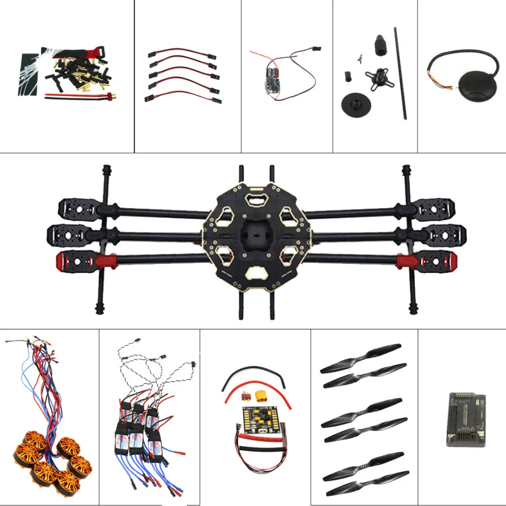 

Hot F07807-B Helicopters Drone Aircraft Kit Tarot 680PRO Frame 700KV Motor GPS APM 2.8 Flight Control No Battery Transmitter