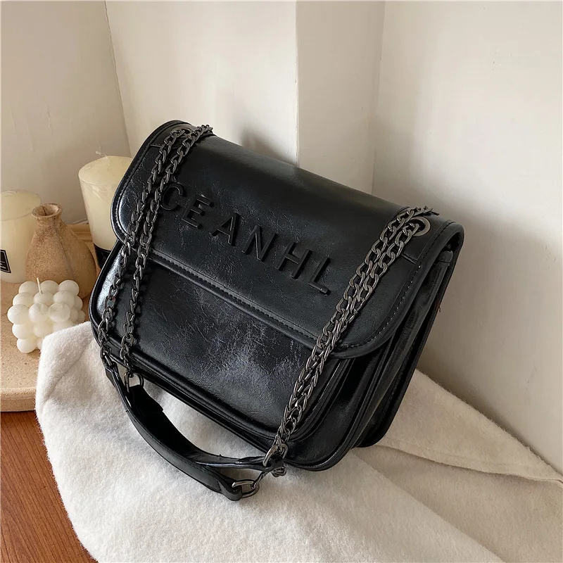 

Autumn And Winter Textured Bag Women's 2019 Popular New Style Fashion Korean-style Versatile Shoulder Bag (Large Small) Fashion