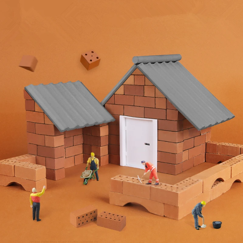 Дети DIY моделирование строительный дом Resuable кирпичная плитка 3D стереоскопическая ручная модель пазл, игрушки для детей Подарки