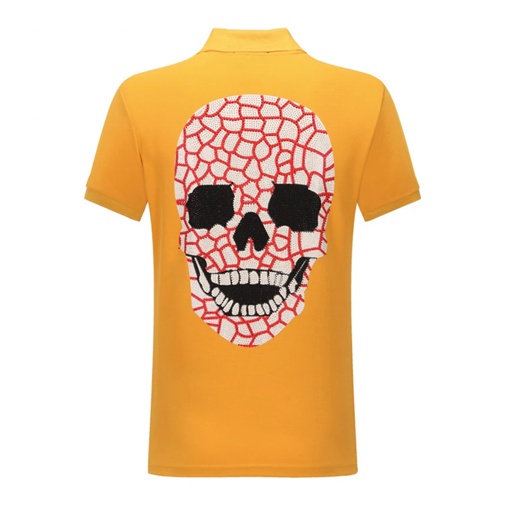 DUYOU crystal skull, повседневные мужские Поло, новинка, летние мужские Поло, хлопковые рубашки с коротким рукавом, брендовая одежда 67703