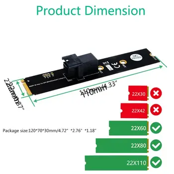 

M.2 Module with Mini-SAS H D (SFF-8643) 36-Pin Connector for U.2 SFF-8639 NVMe N1HD