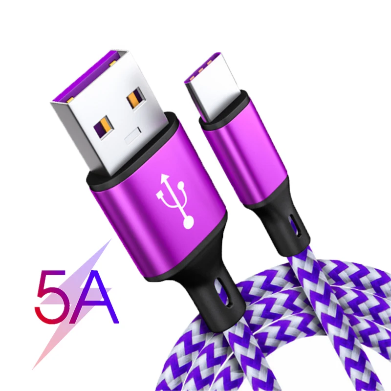 Usb type-C кабель для передачи данных для samsung S9 S10 Xiaomi Redmi Note 7 10 huawei P30 P20 USBC кабель type C зарядное устройство 5A супер быстрая зарядка
