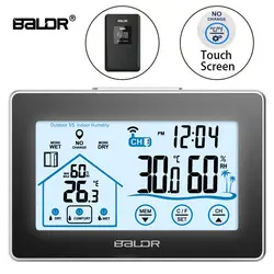 Baldr беспроводной метеостанции цифровой сенсорный гигрометр датчик температуры и влажности термометр закрытый открытый цвет экран