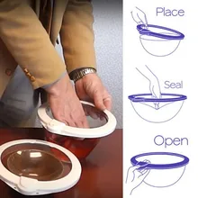 Крышка крышки вакуумные свежие крышки многоразовые прочные консервационные крышки для хранения еды свежие и микроволновые безопасные